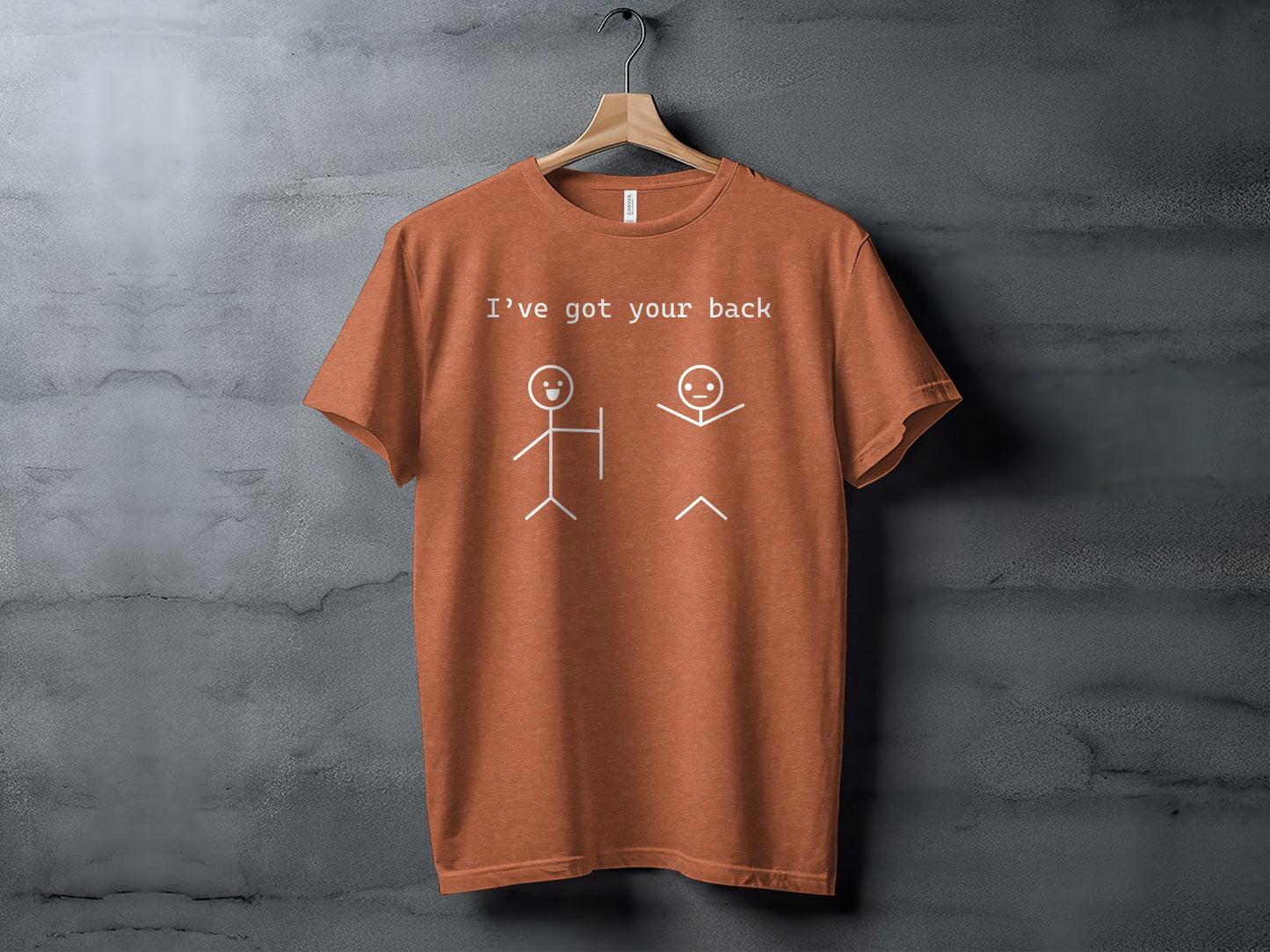 Funny Stick Figure 'I've Got Your Back' T-Shirt