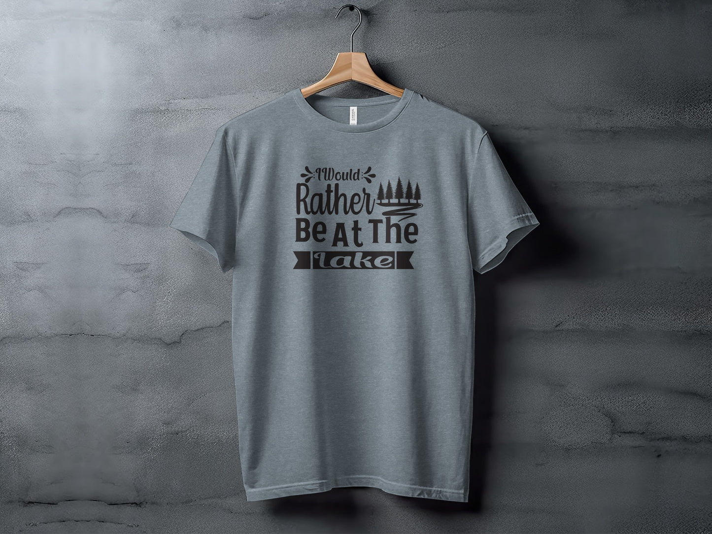I Would Rather Be At The Lake With Trees T-Shirt T-Shirt - Outdoor & Adventure Collection - Mile Marker 16 Gear by Cloud 16 Clothing Co.