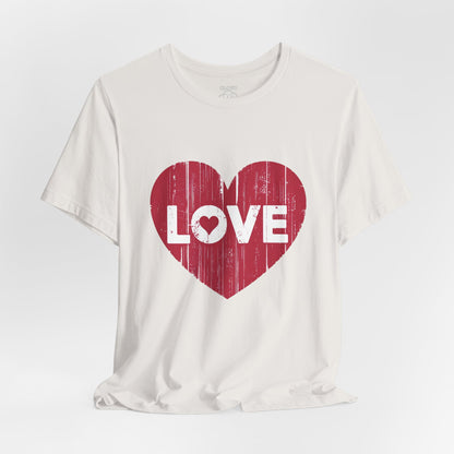 Love T-Shirt - Vintage Distressed Heart Graphic Tee