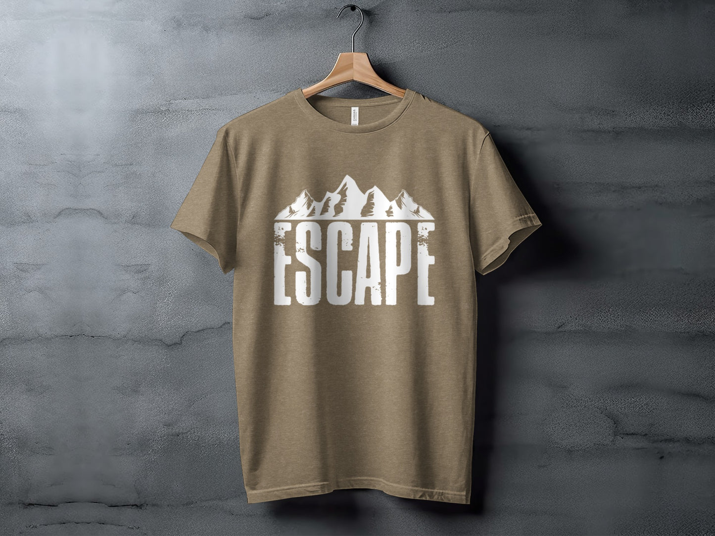 Escape Into The Mountains Outdoor Adventure Design T-Shirt T-Shirt - Outdoor & Adventure Collection - Mile Marker 16 Gear by Cloud 16 Clothing Co.