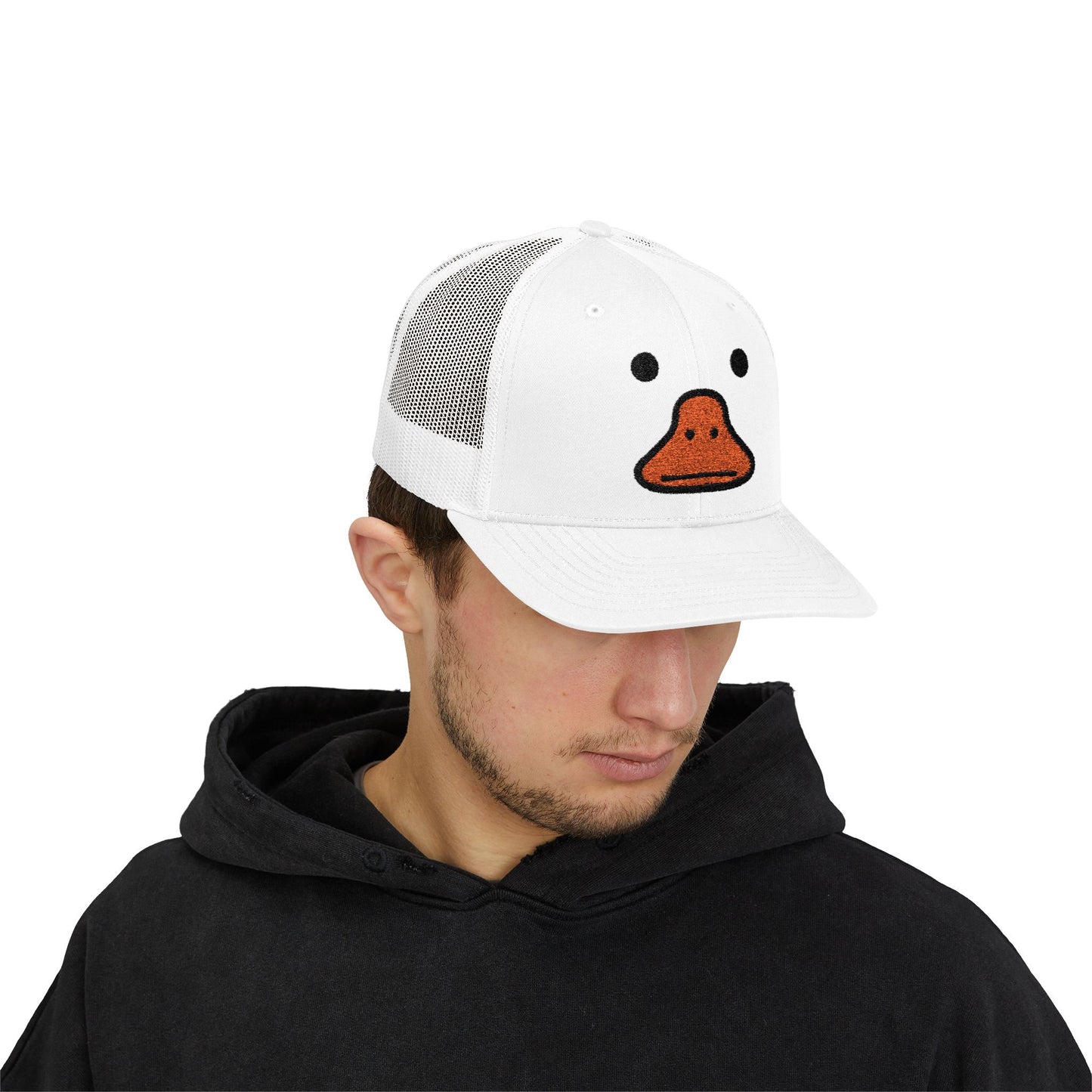 Duck Face Snapback Trucker Hat - Funny Animal Cap for Summer Beach Days & Festivals