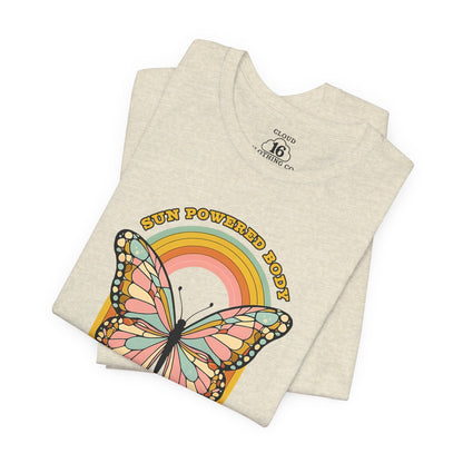 Butterfly Rainbow Women's T-Shirt - Vintage Graphic Tee for Nature Lovers