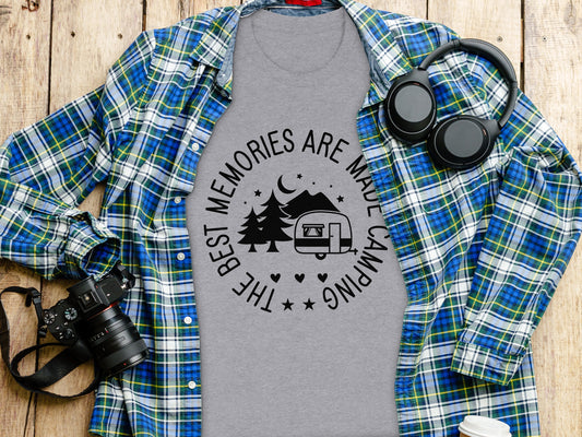 The Best Memories are Made Camping T-Shirt T-Shirt - Outdoor & Adventure Collection - Mile Marker 16 Gear by Cloud 16 Clothing Co.