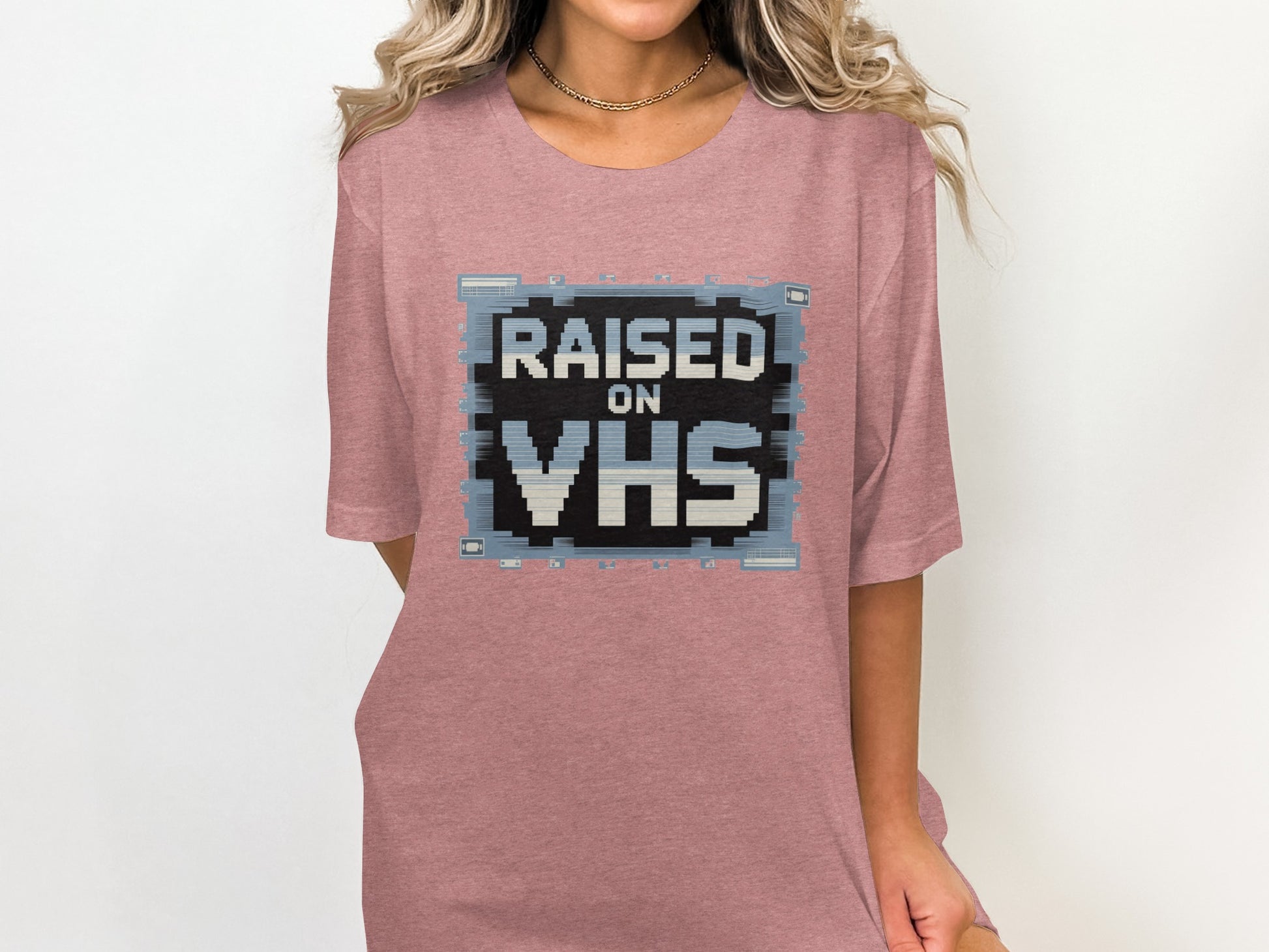 Raised On VHS Graphic Print Casual Top