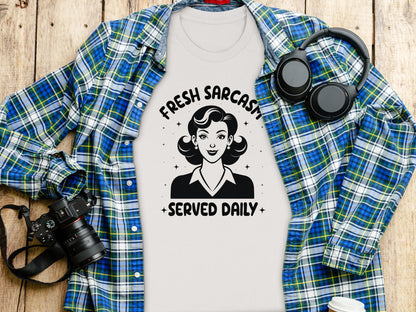 Fresh Sarcasm Served Daily Printed Graphic T-Shirt