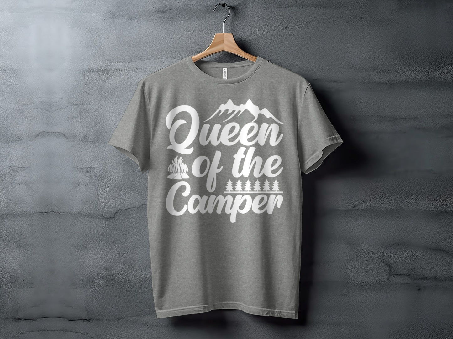 Queen of the Camper Graphic Print Camping Lover T-Shirt T-Shirt - Outdoor & Adventure Collection - Mile Marker 16 Gear by Cloud 16 Clothing Co.