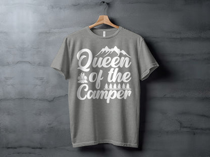 Queen of the Camper Graphic Print Camping Lover T-Shirt T-Shirt - Outdoor & Adventure Collection - Mile Marker 16 Gear by Cloud 16 Clothing Co.