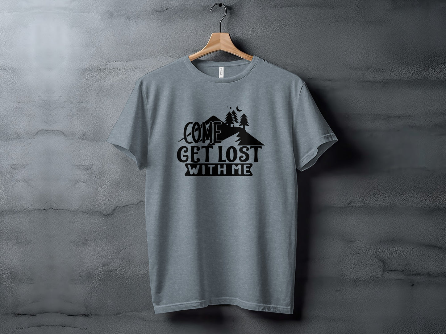 Come Get Lost With Me Mountains and Trees Graphic T-Shirt T-Shirt - Outdoor & Adventure Collection - Mile Marker 16 Gear by Cloud 16 Clothing Co.