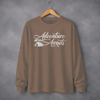 Adventure Awaits Graphic Long Sleeve Shirt product