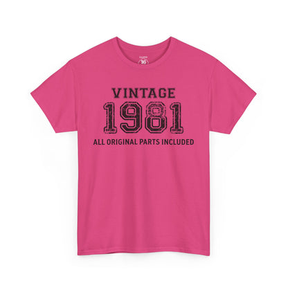 Vintage 1981 Retro T-Shirt - Premium Unisex Cotton Tee