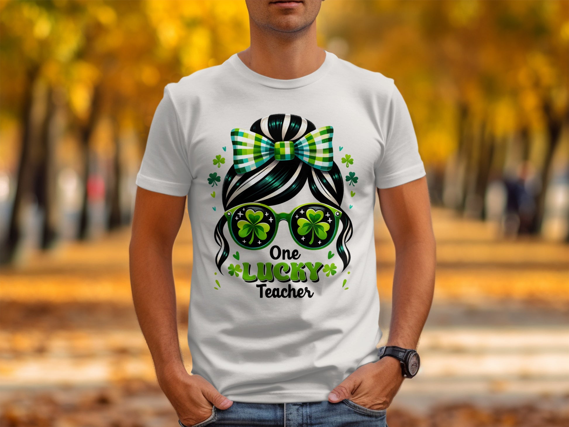 One Lucky Teacher Shamrock Gift St. Patrick's Day Shirt