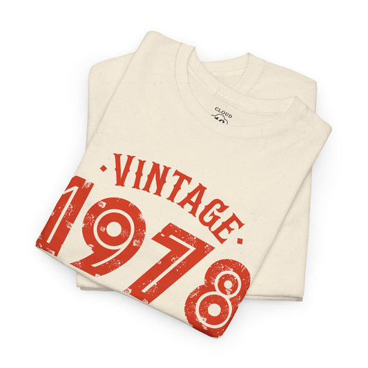 Vintage 1978 T-Shirt - Premium Unisex Heavy Cotton Retro Tee