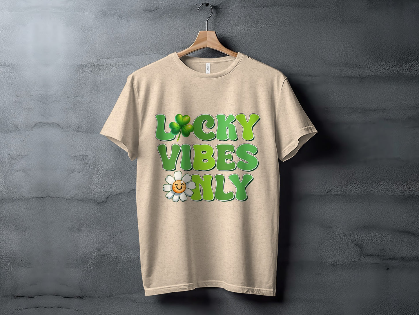 Lucky Vibes Only Graphic T-Shirt Casual Wear