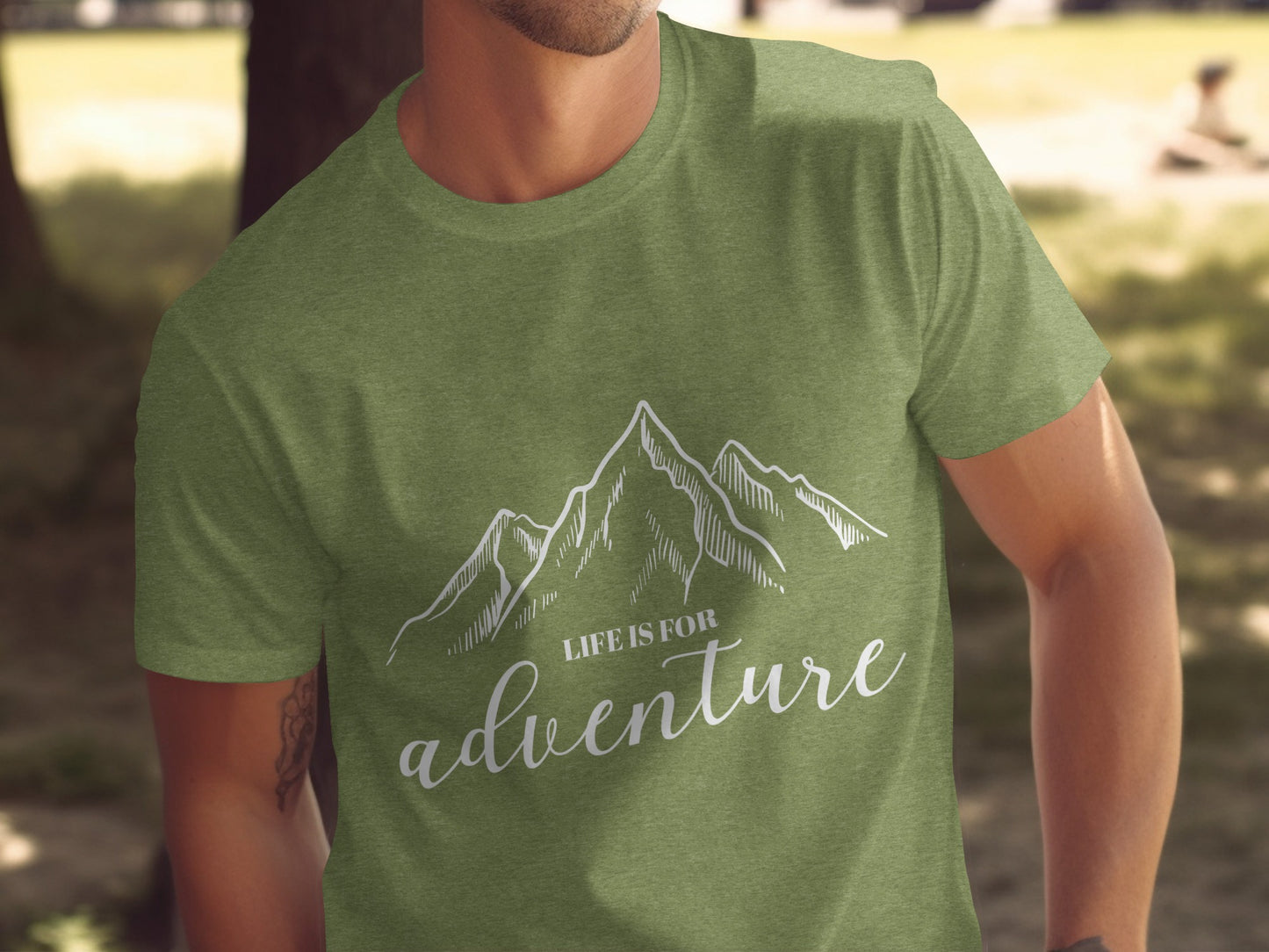 Life Is For Adventure Mountains Graphic Illustration T-Shirt T-Shirt - Outdoor & Adventure Collection - Mile Marker 16 Gear by Cloud 16 Clothing Co.