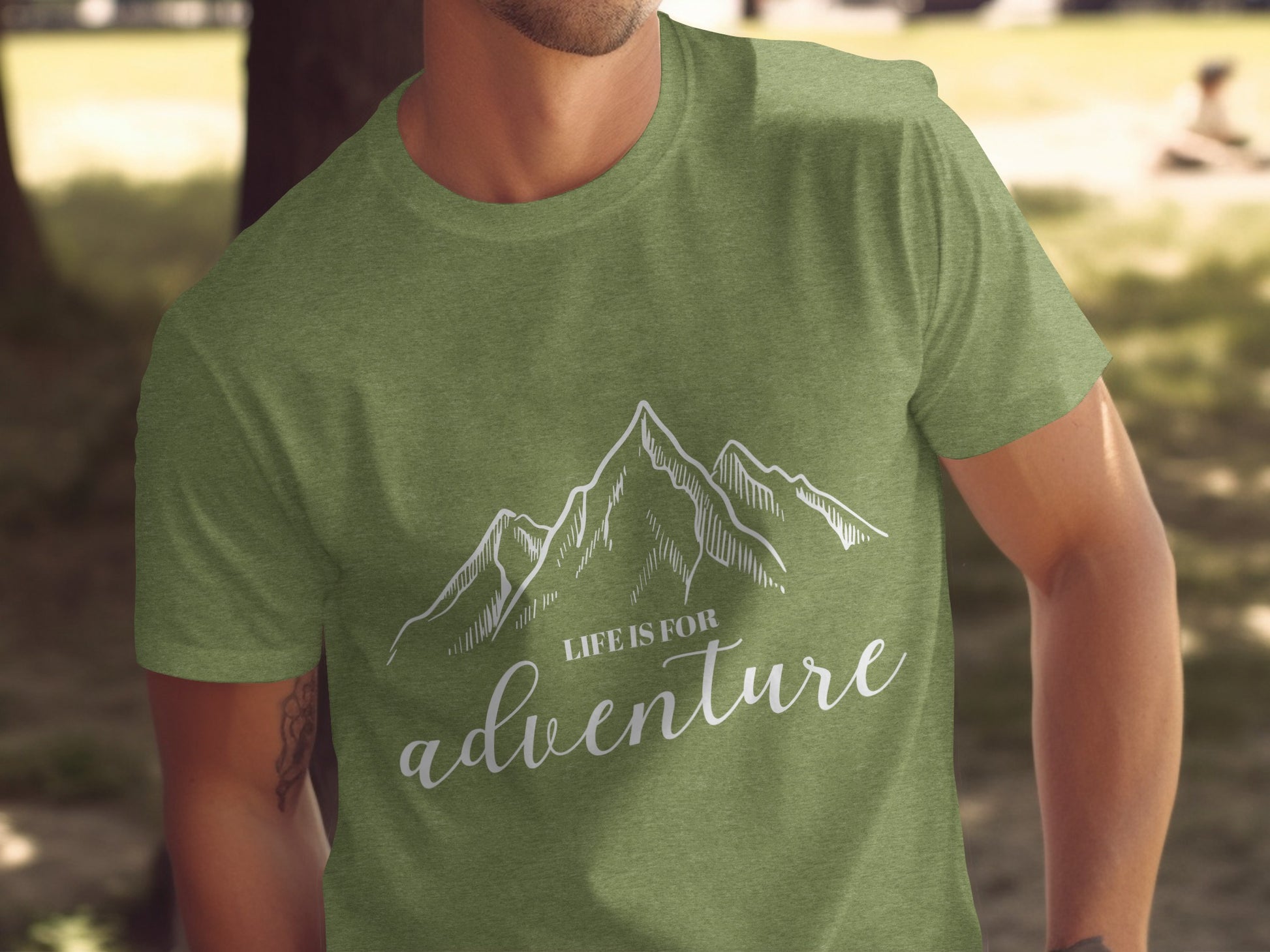 Life Is For Adventure Mountains Graphic Illustration T-Shirt T-Shirt - Outdoor & Adventure Collection - Mile Marker 16 Gear by Cloud 16 Clothing Co.