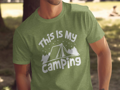 This Is My Camping Tent Outdoor Adventure Graphic T-Shirt T-Shirt - Outdoor & Adventure Collection - Mile Marker 16 Gear by Cloud 16 Clothing Co.