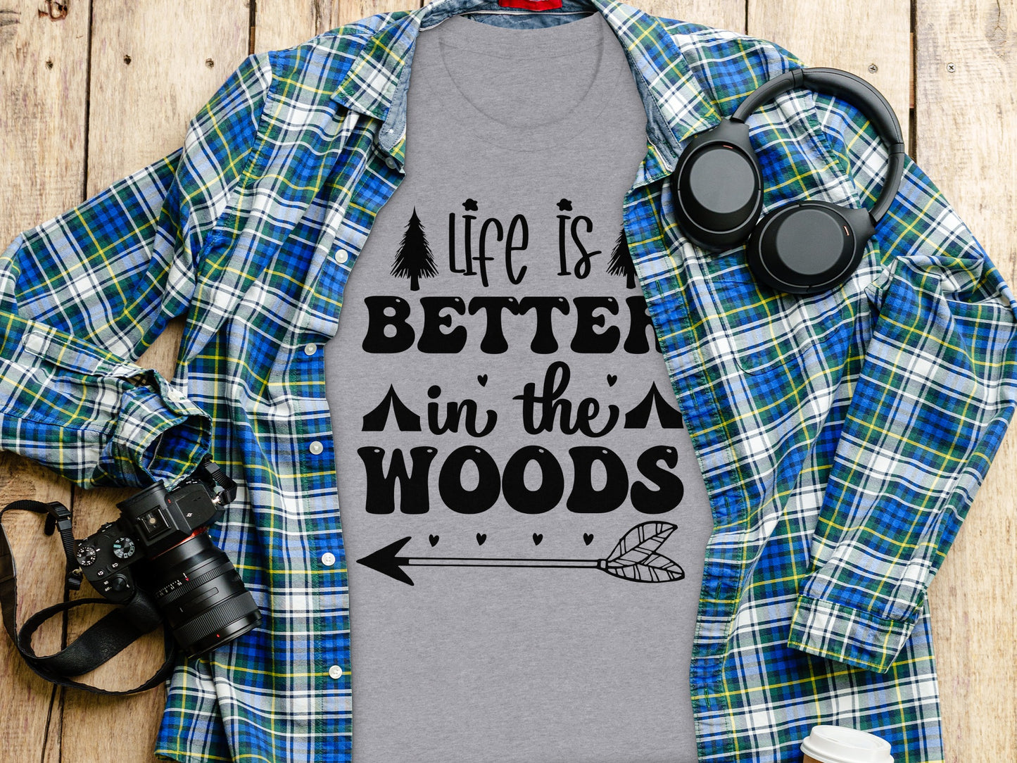 Life Is Better In The Woods With Arrow T-Shirt T-Shirt - Outdoor & Adventure Collection - Mile Marker 16 Gear by Cloud 16 Clothing Co.