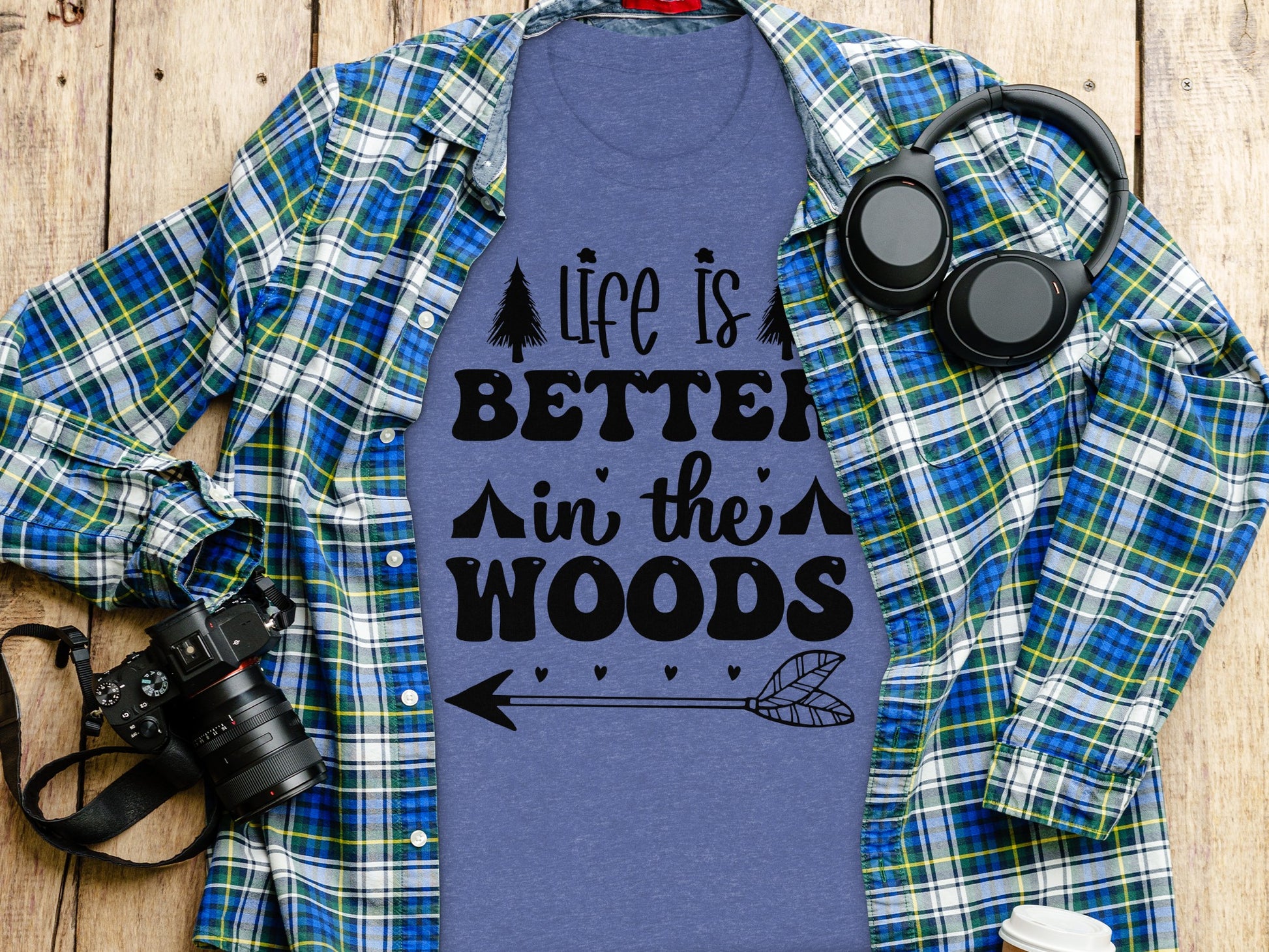 Life Is Better In The Woods With Arrow T-Shirt T-Shirt - Outdoor & Adventure Collection - Mile Marker 16 Gear by Cloud 16 Clothing Co.