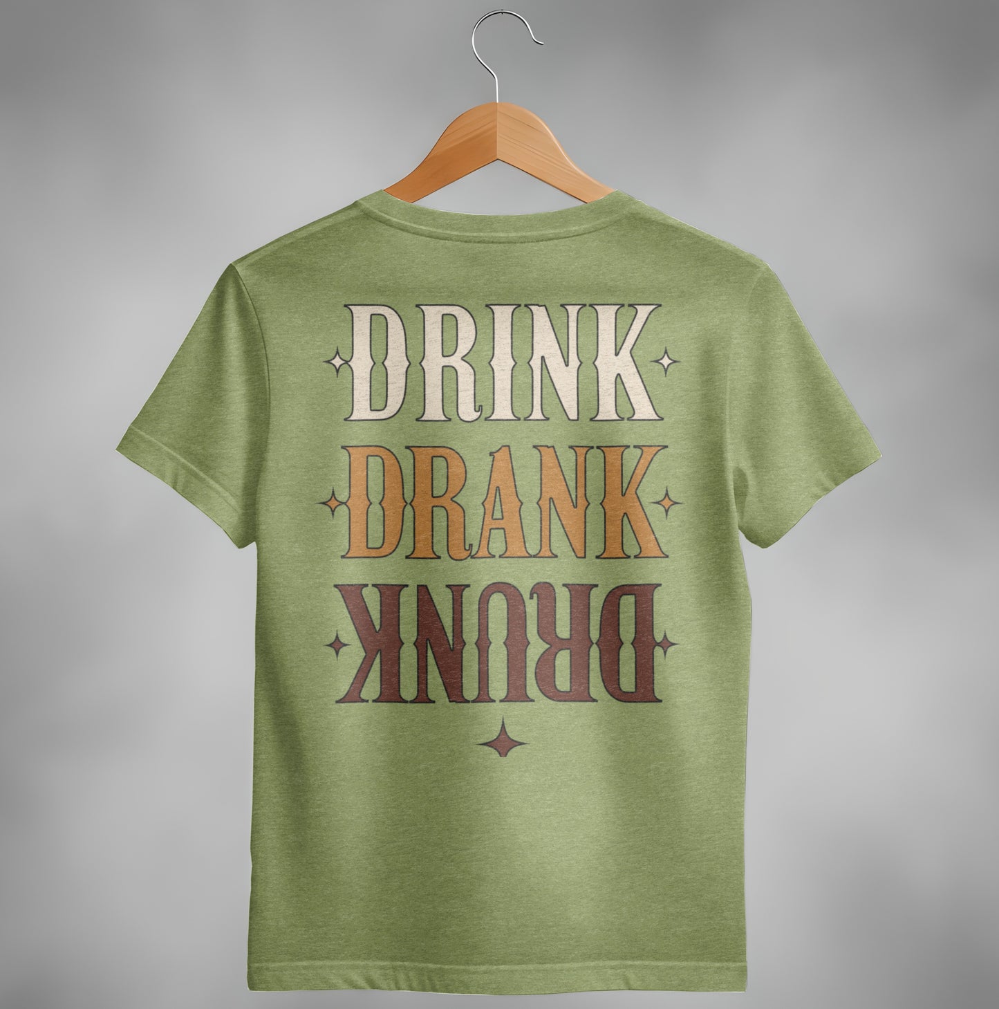 Drink Drank Drunk Retro Style Funny Drinking Design T-Shirt T-shirt - Scrappy Malone's Bar 100-Proof Humor - Cloud 16 Clothing Co.