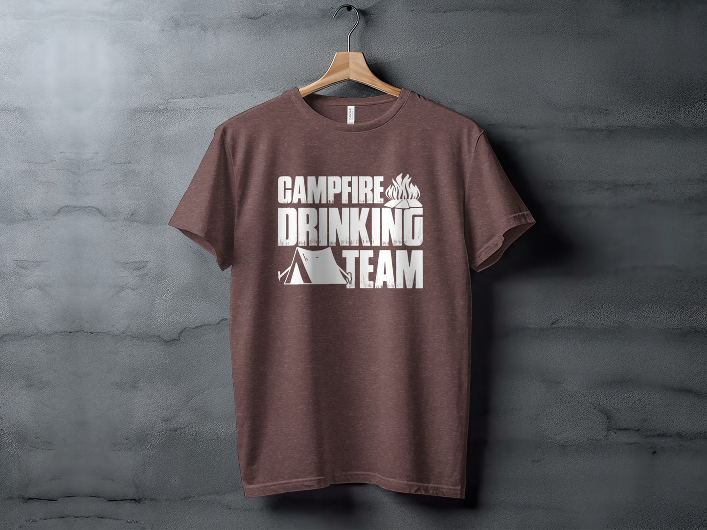 Campfire Drinking Team Tent Design Camping Adventure T-Shirt T-Shirt - Outdoor & Adventure Collection - Mile Marker 16 Gear by Cloud 16 Clothing Co.