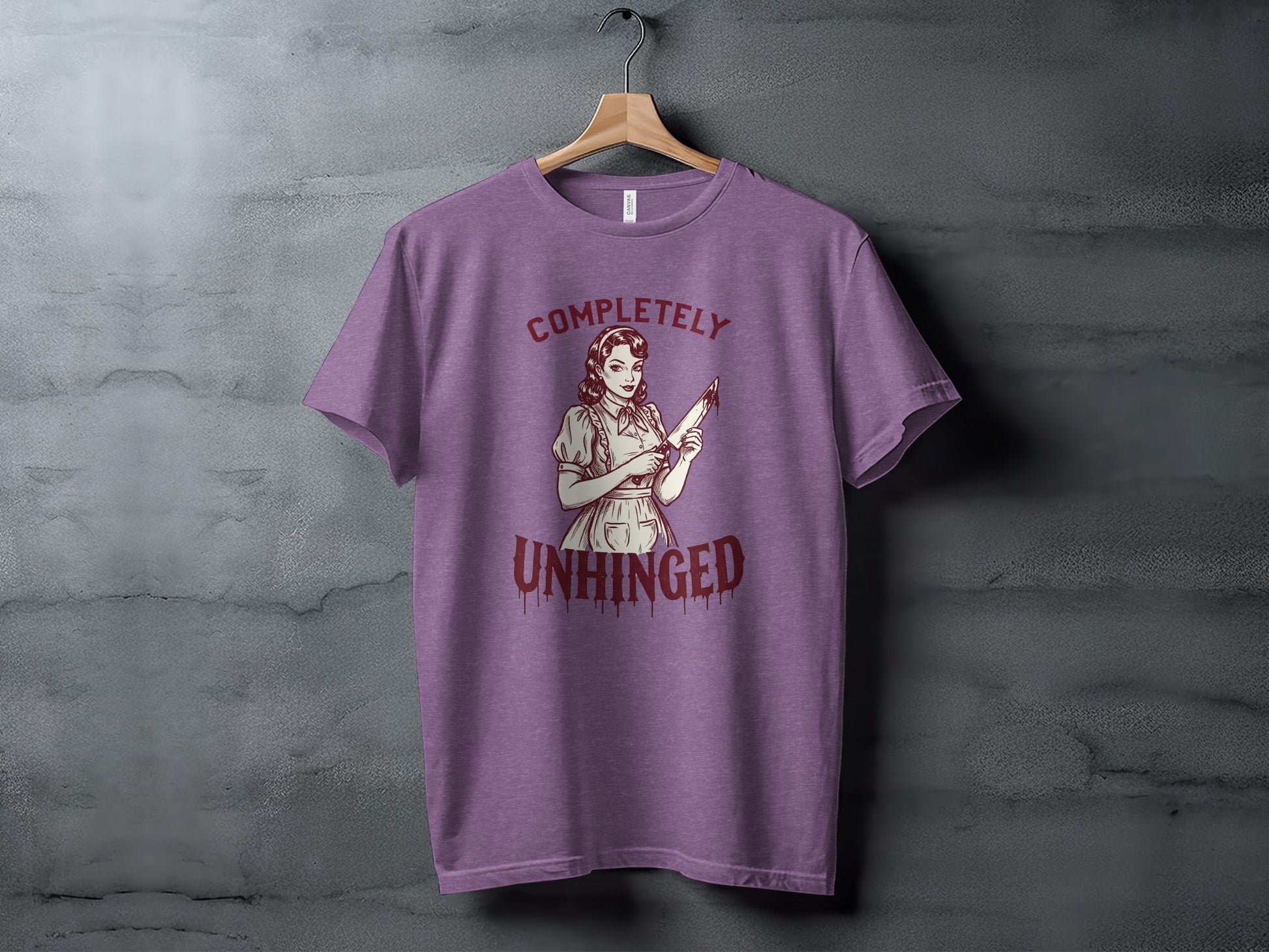 Completely Unhinged Graphic Shirt with Knife Print