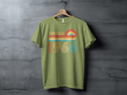 Vintage 1966 Retro Rainbow Graphic T-Shirt