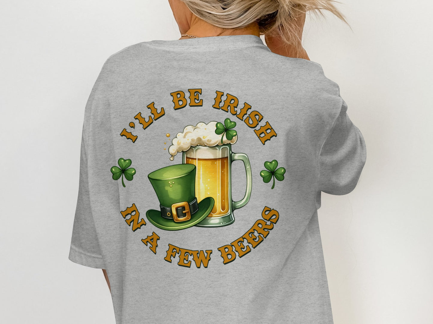 Scrappy Malone's Bar, Shamrock Decor, St Patricks Day, Irish Pub Sign, Gift for Pub Owner, Home Bar Decor T-Shirt - Scrappy Malone's Bar 100-Proof Humor - Cloud 16 Clothing Co.