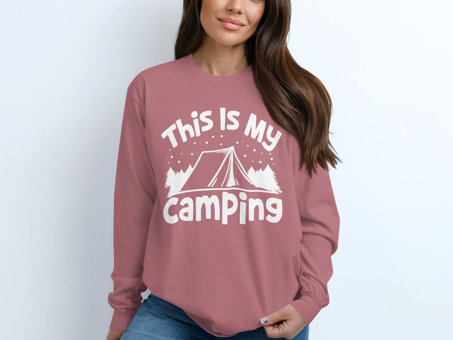 This Is My Camping Long Sleeve Shirt for Outdoor Lovers