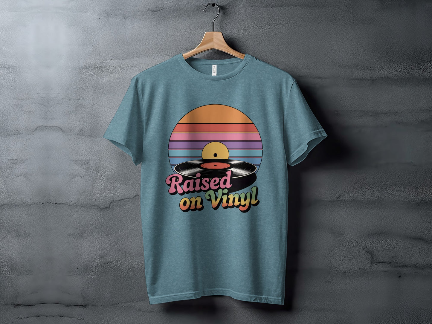 Raised on Vinyl Retro Style Music Lover Shirt