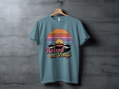 Raised on Vinyl Retro Style Music Lover Shirt