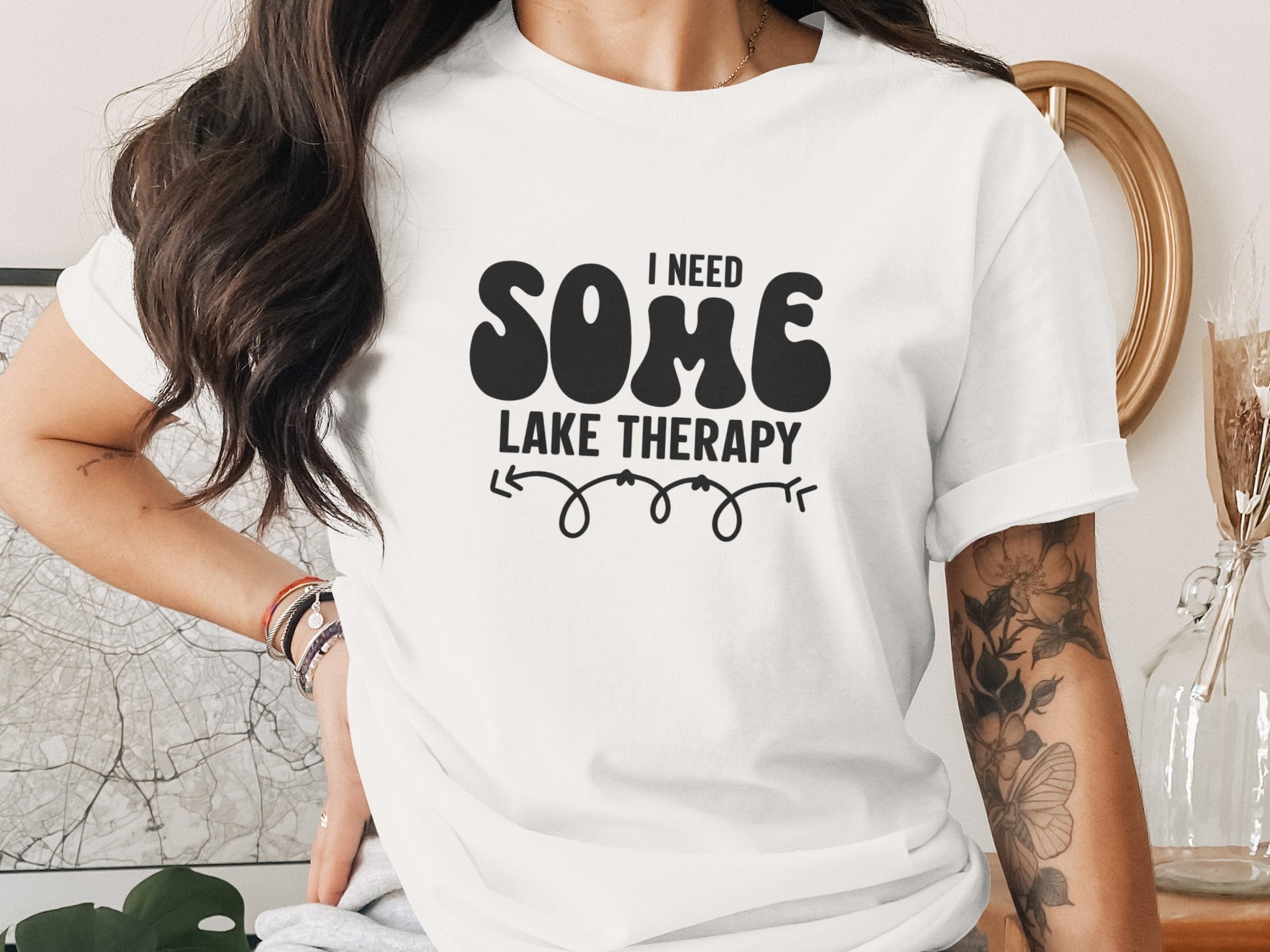I Need Some Lake Therapy Funny Summer Vacation T-Shirt T-Shirt - Outdoor & Adventure Collection - Mile Marker 16 Gear by Cloud 16 Clothing Co.