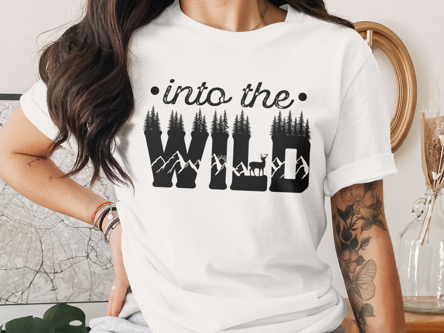 Into The Wild Outdoor Adventure Nature Inspired Graphic T-Shirt T-Shirt - Outdoor & Adventure Collection - Mile Marker 16 Gear by Cloud 16 Clothing Co.