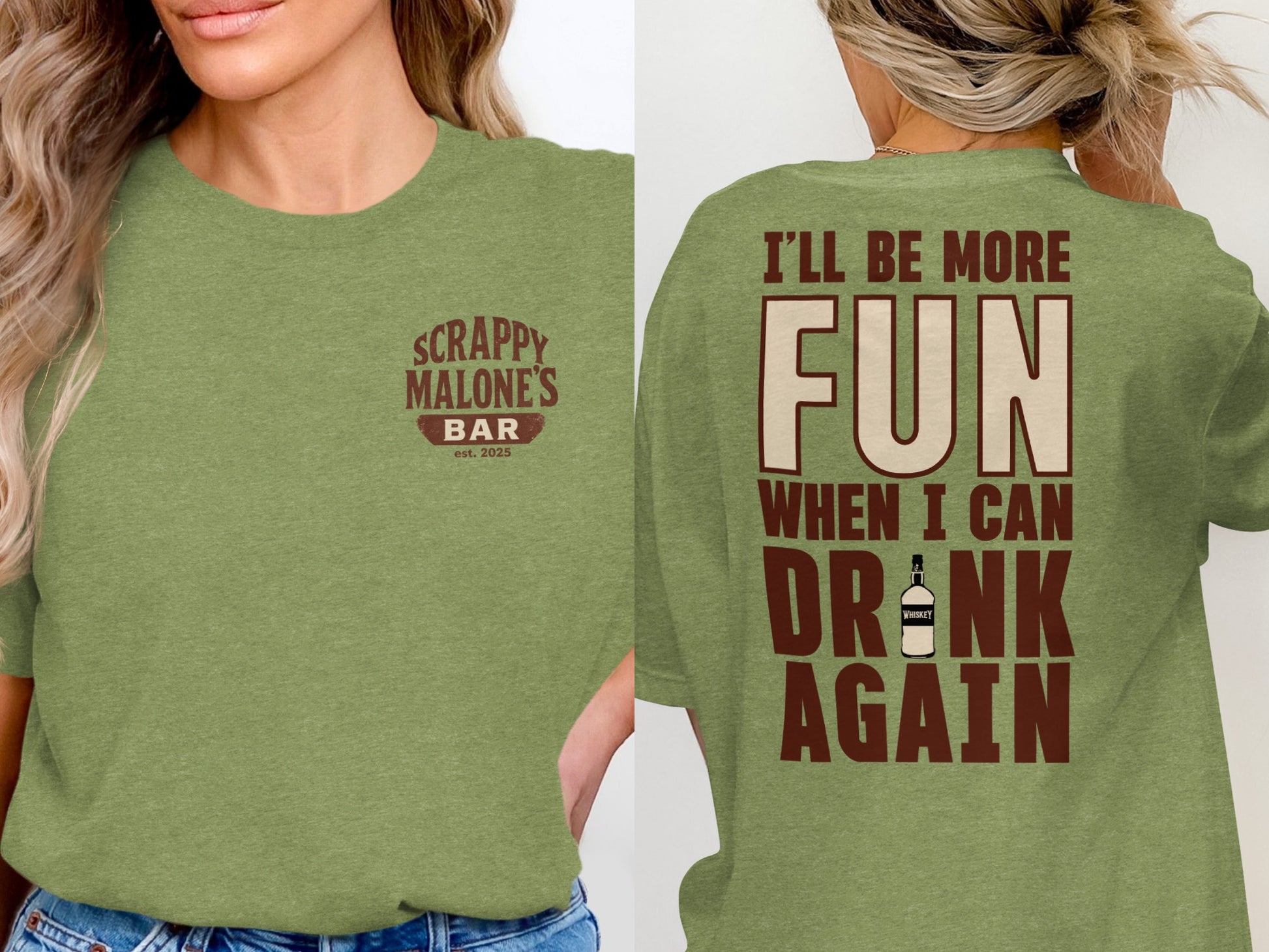 I Will Be More Fun When I Can Drink Again Funny T-Shirt T-shirt - Scrappy Malone's Bar 100-Proof Humor - Cloud 16 Clothing Co.