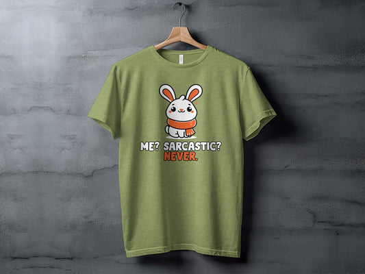 Me Sarcastic Never Bunny Graphic T-Shirt