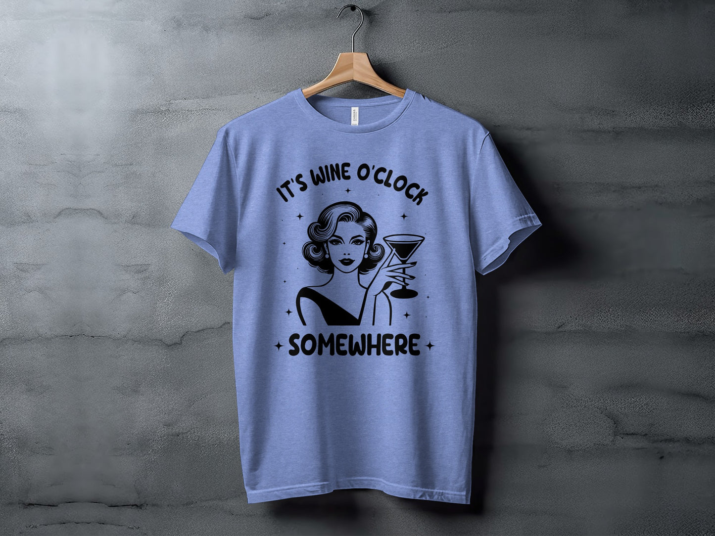 It's Wine O'Clock Somewhere Stylish Graphic Tee