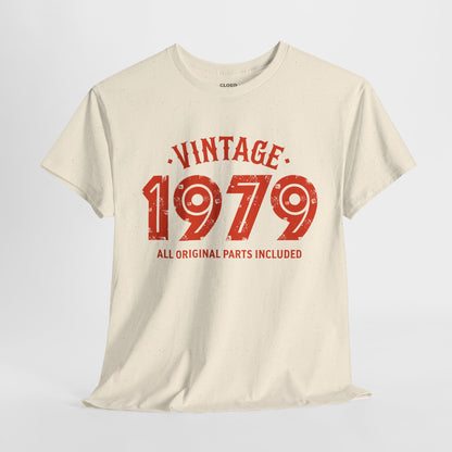 Vintage 1979 T-Shirt - Premium Unisex Heavy Cotton Retro Tee