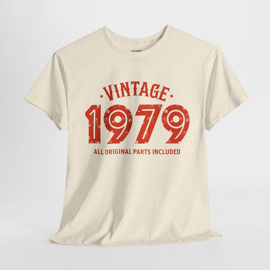 Vintage 1979 T-Shirt - Premium Unisex Heavy Cotton Retro Tee
