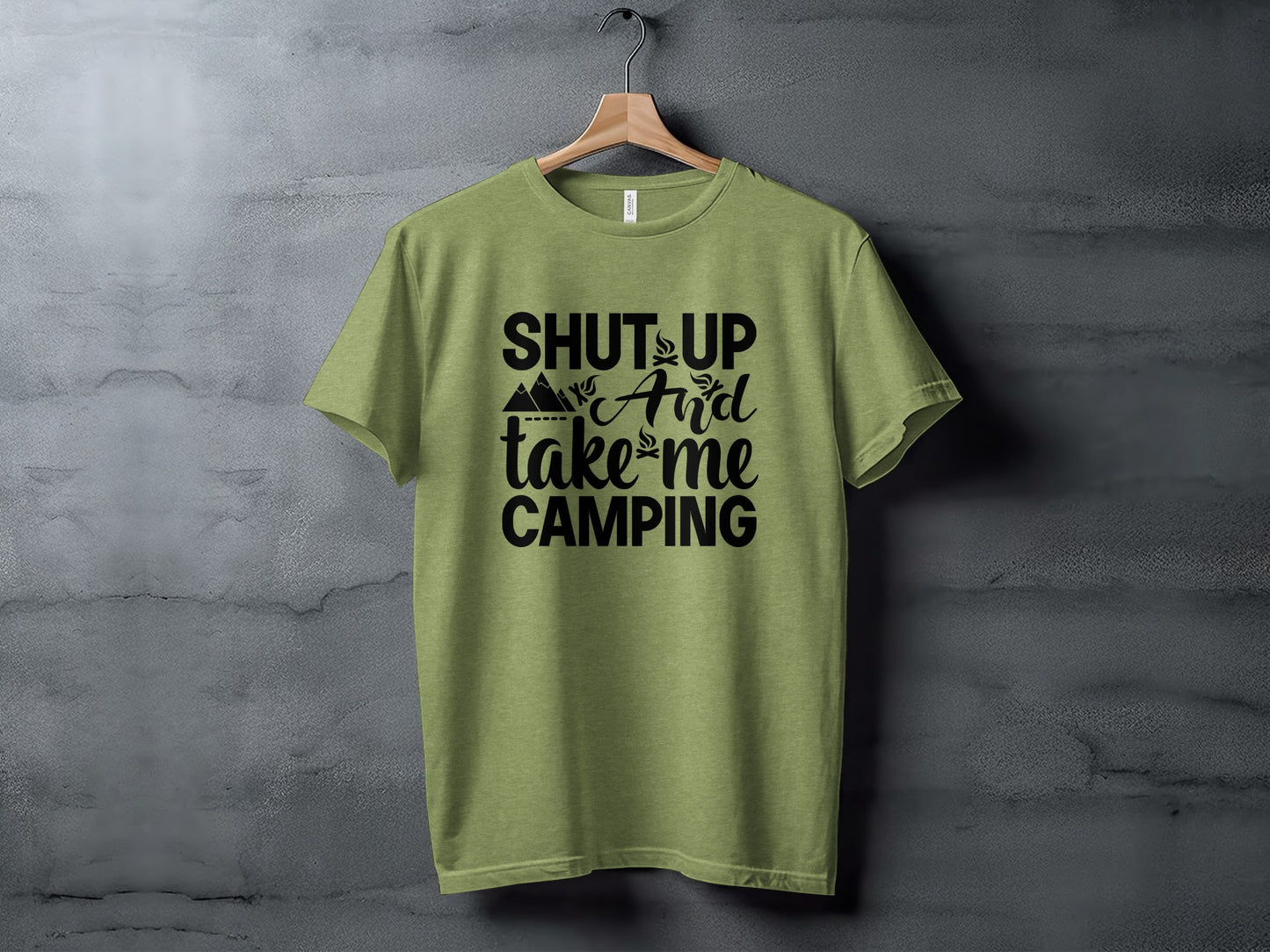 Shut Up And Take Me Camping Graphic Design T-Shirt T-Shirt - Outdoor & Adventure Collection - Mile Marker 16 Gear by Cloud 16 Clothing Co.