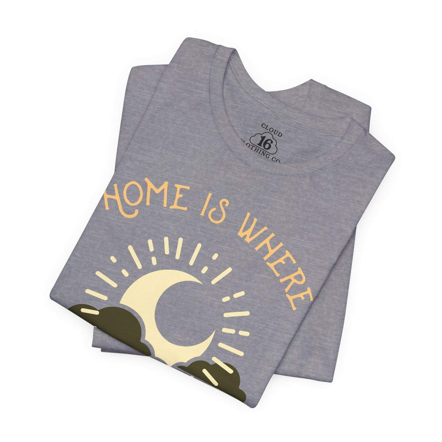Home is Where the Moon Is - Unisex Astronomy T-Shirt | Moon Phase Tee