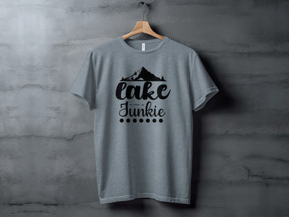 Lake Junkie Nature Lover Mountain Graphic Adventure T-Shirt T-Shirt - Outdoor & Adventure Collection - Mile Marker 16 Gear by Cloud 16 Clothing Co.