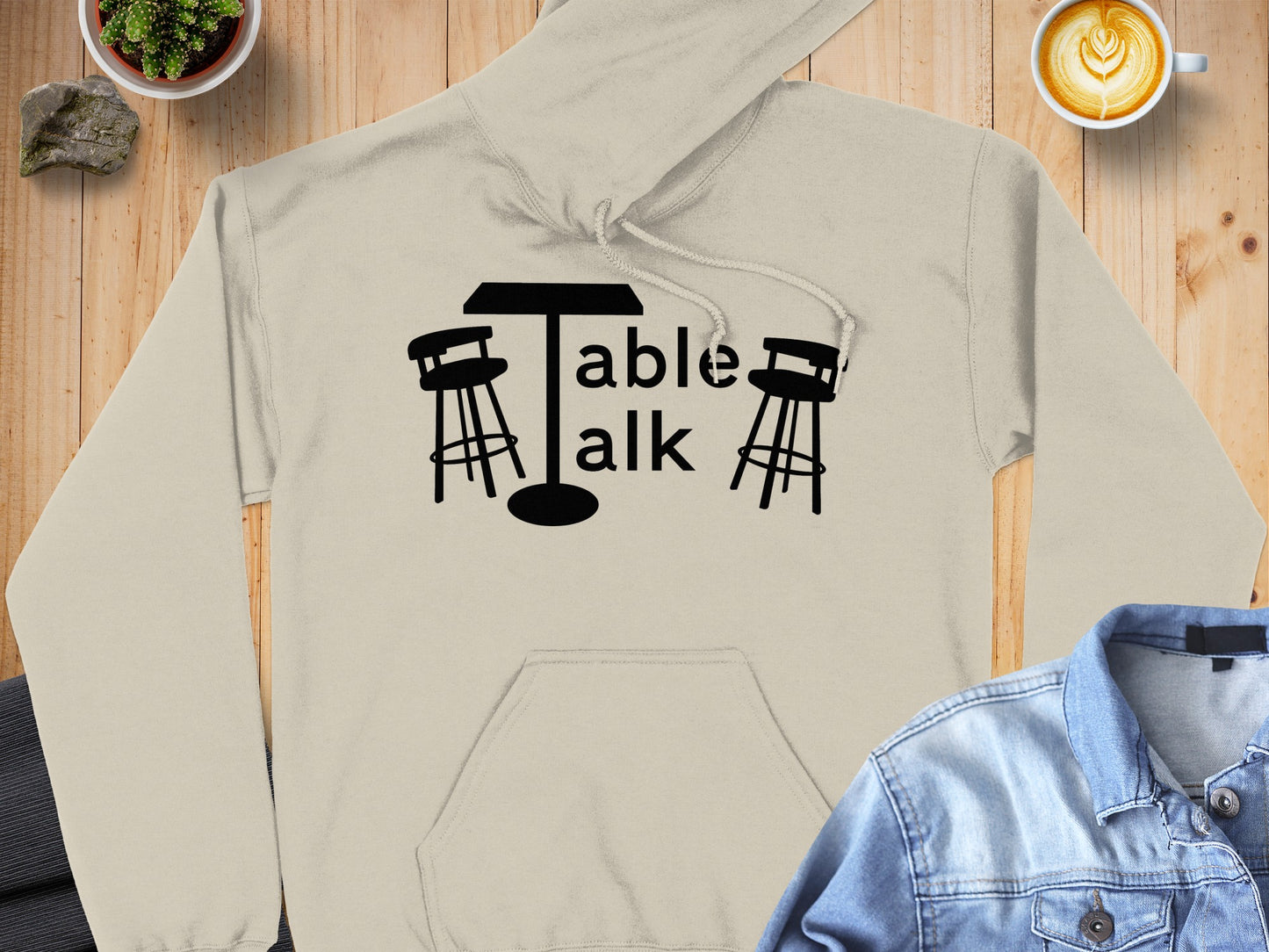 Table Talk Graphic Hoodie Unique Unisex Apparel