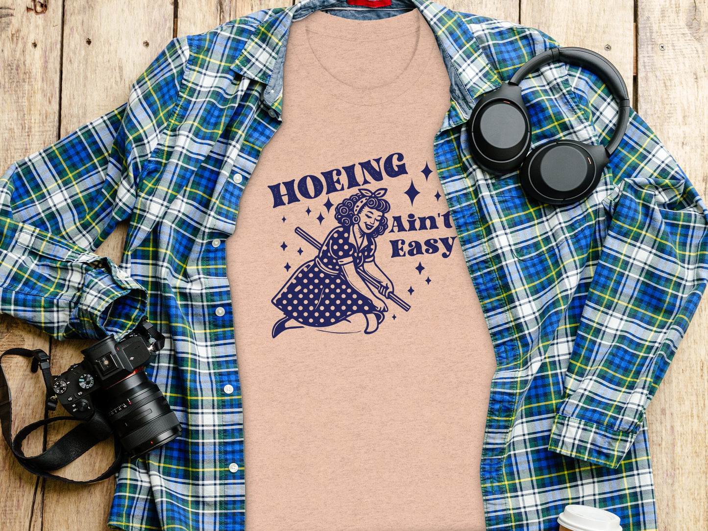 Hoeing Ain't Easy Graphic Unisex T-shirt Product