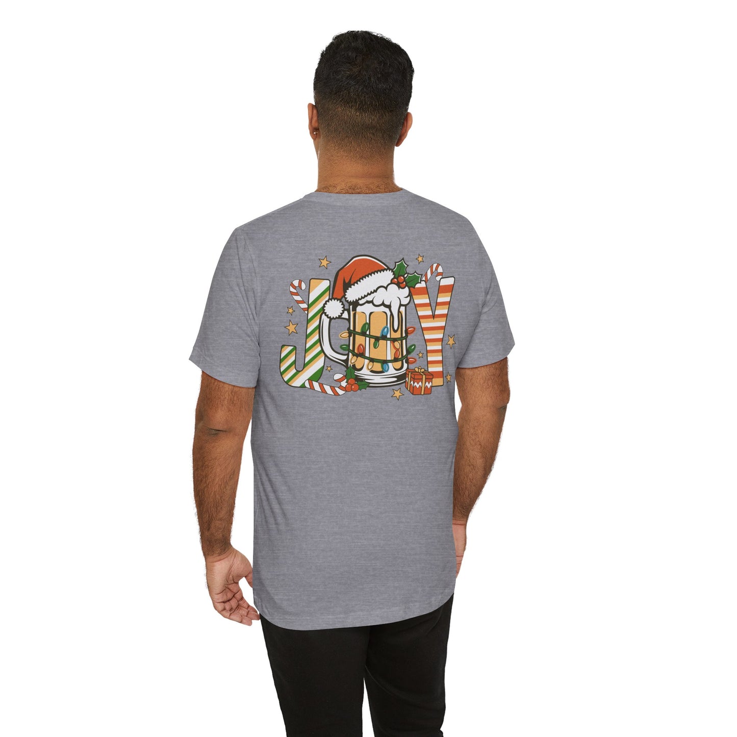 Scrappy Malone's Bar Christmas Tee — "Joy" Beer Mug Holiday Shirt