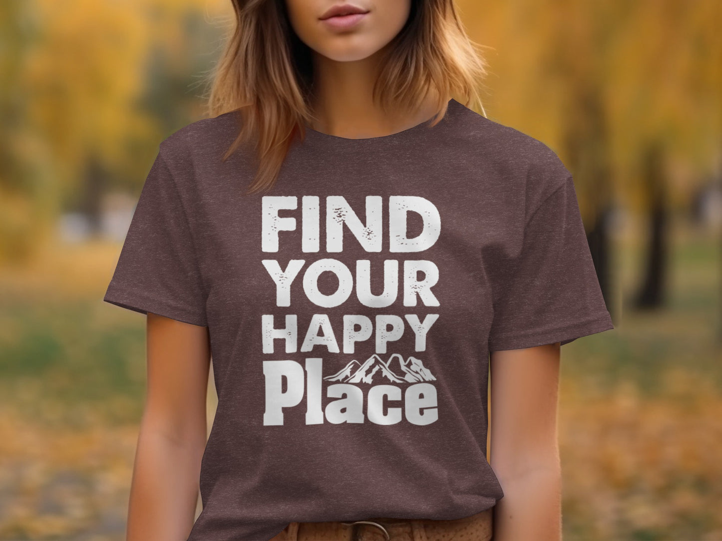 Find Your Happy Place with Mountain T-Shirt T-Shirt - Outdoor & Adventure Collection - Mile Marker 16 Gear by Cloud 16 Clothing Co.