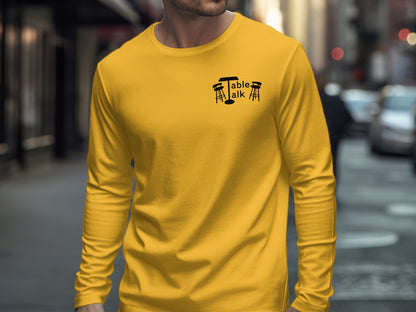 Stylish Yellow Long Sleeve Table Talk Shirt for Casual Wear