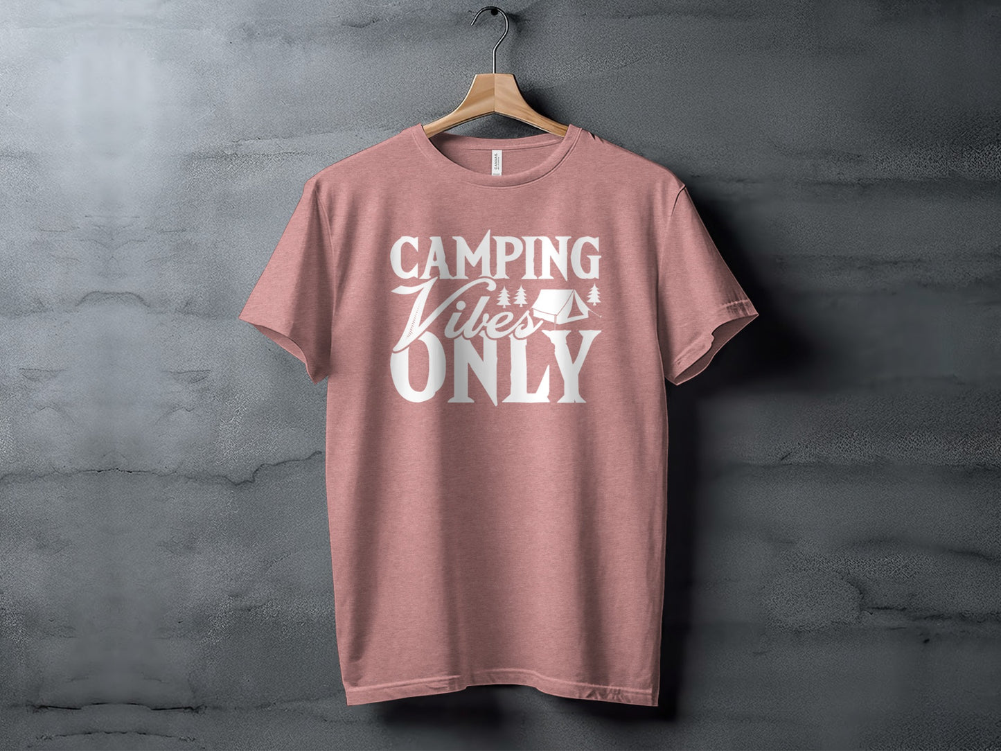 Camping Vibes Only With Tent Graphic Camping T-Shirt T-Shirt - Outdoor & Adventure Collection - Mile Marker 16 Gear by Cloud 16 Clothing Co.