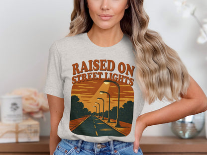Raised On Street Lights Graphic T-Shirt for Casual Wear