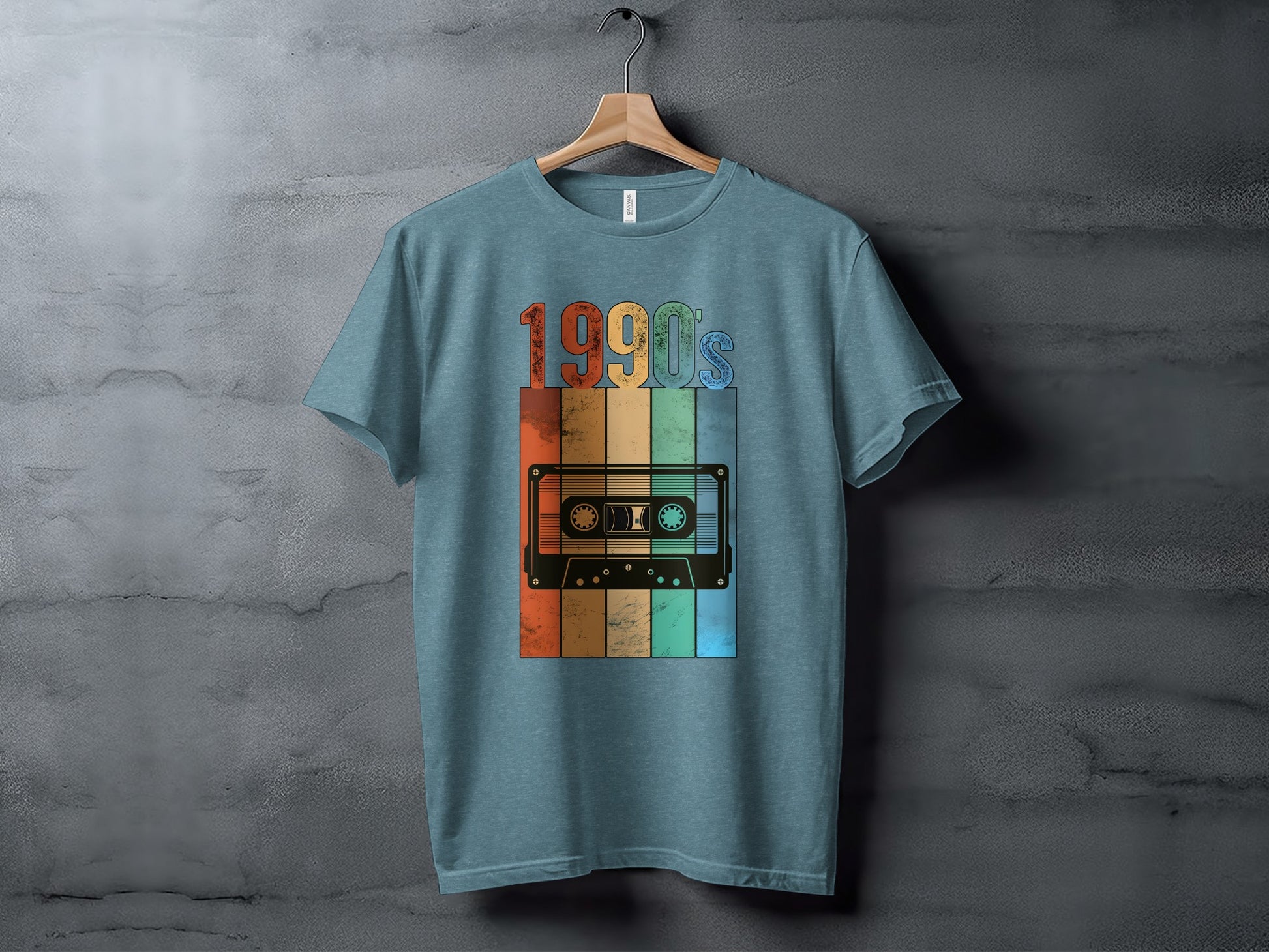 Retro 1990s Cassette Tape Graphic Design Shirt