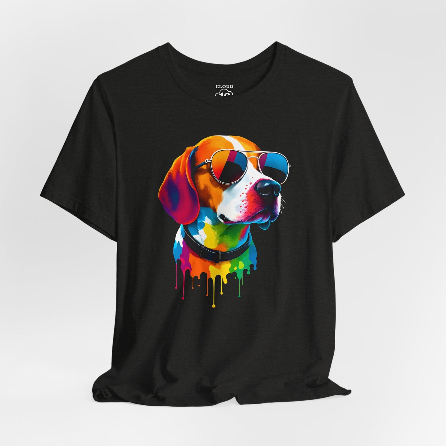 Vibrant Dog Portrait T-Shirt - Unisex Pet Lover Gift | Cool Summer Graphic Tee