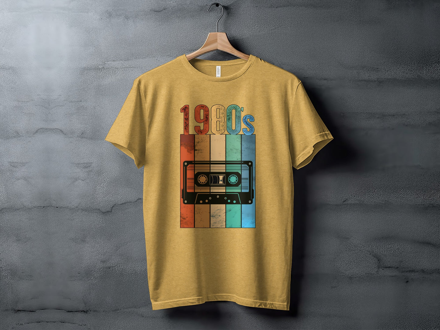 Retro 1980s Cassette Print Graphic T-shirt